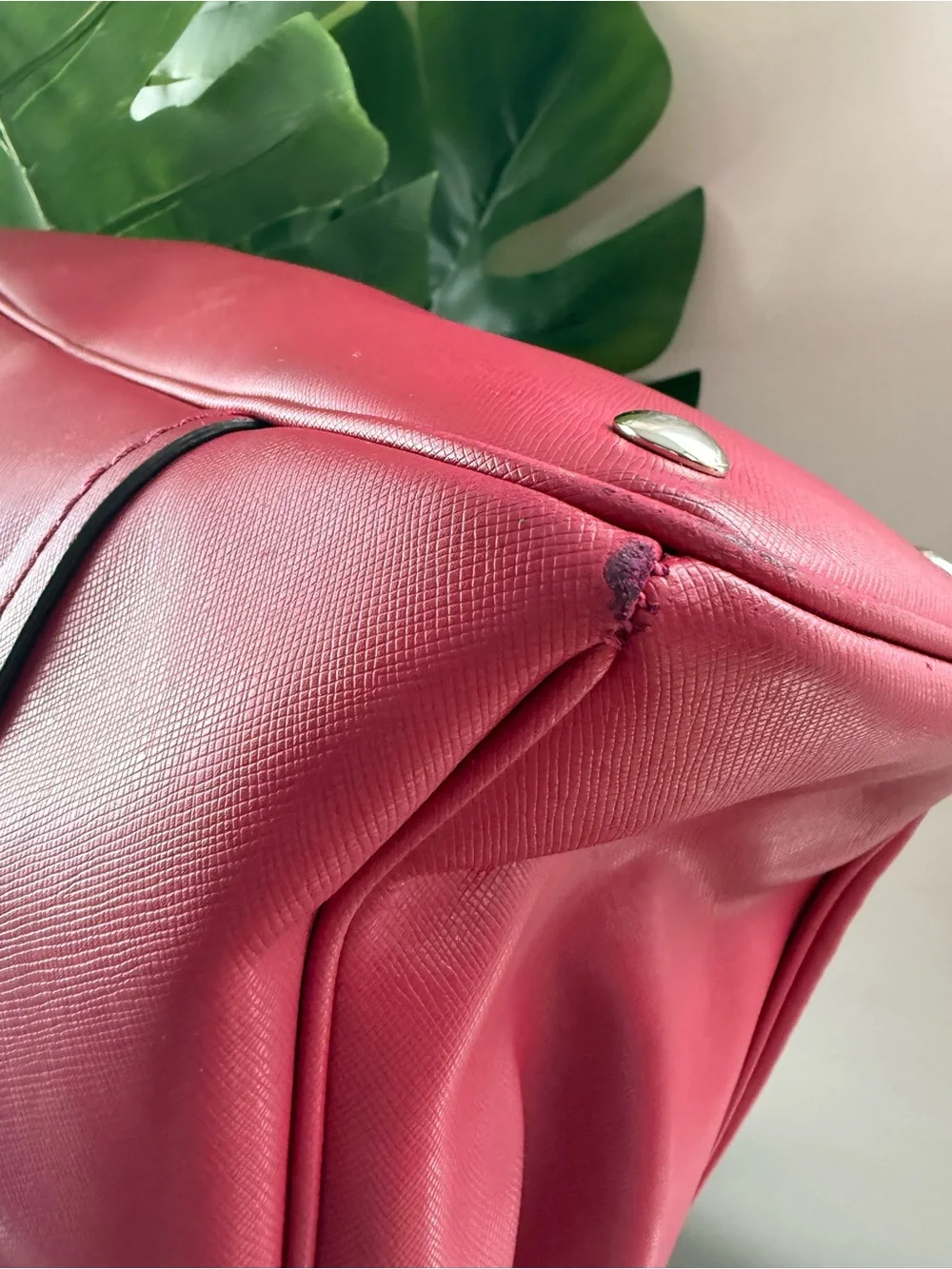 Coach Pink Leather Shoulder Bag with Top Handles